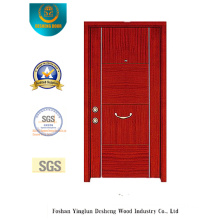 Red Brown Simplestyle Security Steel Door (t-1010)